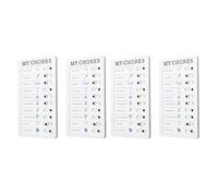Yechiry Tableau de Liste de Contrôle Portable pour une Gestion Efficace des Tâches, 4 Pièces Détachables en PVC Brillant pour Maison, Camping-car, Dortoir (MYCHORES)