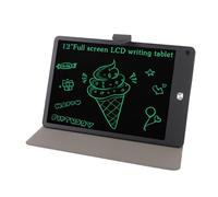 Yechiry Tablette D'écriture LCD 12 Pouces, Bloc de Dessin électronique Effaçable et Réutilisable avec étui en PU et Fonction de Verrouillage pour Rédiger des Notes, Prendre des Notes,