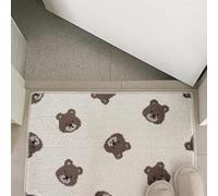Yechiry Tapis de Salle de Bain, Tapis de Douche, de Bain Confortable, en Laine Douce en PVC, Absorbant Antidérapant pour Salle de, Cuisine, Maison (Petit Ours 40 * 60 cm)