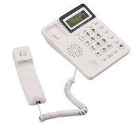 Yechiry Téléphone Fixe Filaire de Bureau, Téléphone Fixe avec écran LCD, Pause Muette, Maintien du Flash, Recomposition, Fonctions de Calculatrice Mains Libres, pour la Maison, L'hôtel, (Beige)