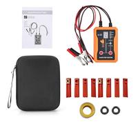 Yechiry Testeur D'injecteur de Carburant Automobile, Kit D'outils de Nettoyage Efficace, 8 Modes D'impulsion, Double Canal pour 2 Injecteurs, pour Atelier de Réparation Automobile (Orange)