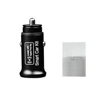 Yechiry Tracker GPS et Chargeur de Voiture, Double Port USB et Type C, Adaptateur Allume-Cigare avec Mini Localisateur GPS caché pour Voiture et Véhicules, Compatible avec iOS Find My
