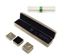 Yechiry Tube de Certificat, Support de Défilement de Certificat en Alliage de Zinc avec 2 Petites Boîtes de Rangement, Tube de Diplôme Décoratif, Stockage D'affichage pour les étudiants,