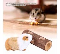 Yechiry Tunnel pour Animaux en Bois, Jouet à Mâcher, Tube d'exercice pour Hamster et Cochon d'Inde, Idéal pour Les Petits Animaux de Compagnie (Grand)