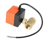 Yechiry Valve à Billes Motorisés en Laiton, DC12V G3 / 4 "DN20 DNE de Bille en Laiton à 2 Voies avec Filetage G3 / 4 DN20 et Faible Bruit Moins pour les Systèmes de Plomberie du