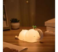 Yechiry Veilleuse éléphant avec Batterie 1200 MAh, Contrôle Tactile et Délai de 30 Minutes, Jolie Lampe de Chambre D'enfant pour Chambre D'enfant, Lampe D'allaitement et Lampe de Lecture