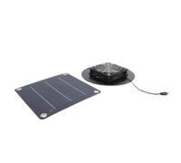 Yechiry Ventilateur d'échappement Solaire 20W, Panneau Solaire monocristallé, Construction en Métal ABS, avec Adaptateur de Puissance, Ventilateur pour RV, Ventilation de Yacht, Refroidissement,