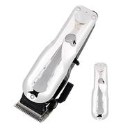 Yechiry WALSH Étui Rigide de Protection pour Tondeuse à Cheveux électrique 8504, élégant et Durable pour les Amateurs de Mode, Matériau PC, Galvanoplastie Grain de Bois pour Coupe de Cheveux (argent