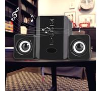 Yechiry Wired Mini Speaker with Superior Bass Sound (Black)