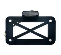 Yecnecty 1 ensemble de lumière de plaque d'immatriculation LED à montage latéral pour moto, support universel de numéro d'immatriculation de moto avec feu arrière