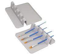 Yedadone Lot de 2 supports de pinceaux en silicone avec 4 emplacements pour aquarelle, peinture à l'huile, acrylique