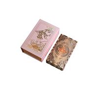 Yedaoiu Cartes de Tarot en Or Rose, Deluxe Pet résistant à l'eau Infroissable 78 Feuilles d'or Classique Tarot Decks Future Telling Game avec Guide pour débutants et Professionnels,Rose