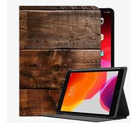 YEDNSOTEEN Coque pour iPad Pro 2021 12.9 Pouces, Boards Texture du Bois Housse Protection Aussi pour iPad Pro 12.9" 2020&2018