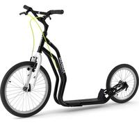 Yedoo Mula Roller Scooter Trottinette - pour adultes et adolescents, jusqu'à 150 kg, avec pneus gonflables 20/16 et guidon réglable Noir