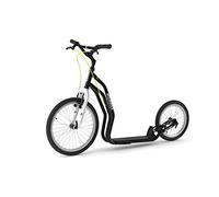 YEDOO Mula Trottinette à roulettes avec Roues pneumatiques 20/16 pour Adulte avec Support et Guidon réglable Noir