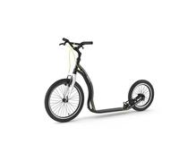 Yedoo Rodstr Alloy Roller Scooter Trottinette - pour adultes et adolescents, jusqu'à 150 kg, avec pneus gonflables 20/16 et guidon réglable Noir