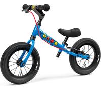 Yedoo TooToo Emoji - Vélo de course pour enfants à partir de 1,5 ans, avec pneus à air 12/12, frein, éléments réfléchissants et guidon réglable, bleu