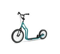 Yedoo Two Trottinette pour enfants à partir de 6 ans, à partir de 120 cm, avec pneus pneumatiques 16/12, pour filles et garçons, hauteur réglable avec béquille et éléments réfléchissants, bleu