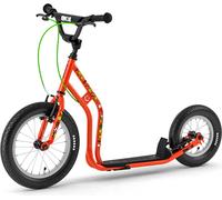 Yedoo Wzoom Emoji Scooter Trottinette pour enfants - pour enfants à partir de 6 ans, avec pneus gonflables 16/12, éléments réfléchissants et guidon réglable rouge