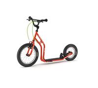 Yedoo Wzoom Trottinette pour enfants à partir de 6 ans, à partir de 120 cm de hauteur, avec pneus pneumatiques 16/12 pour filles et garçons, hauteur réglable avec support et éléments réfléchissants