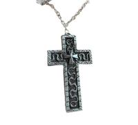 YEDOUALE Collier croix antique avec coffre secret - Bijoux chrétiens gothiques pour hommes et femmes, design unique avec compartiment caché, accessoire polyvalent, style mystique