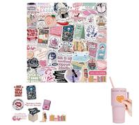 YEDOUALE Lot de 150 Autocollants Holographiques Romantiques en Vinyle Pailleté Stickers Waterproof pour Ordinateur Portable, Liseuse, Gourde, Journal et Scrapbooking