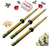 Yedvog Lot de 3 crayons filetés en bois lestés pour améliorer la productivité, idéal pour une utilisation sensorielle