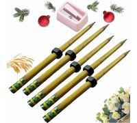 Yedvog Lot de 5 crayons filetés en bois lestés pour améliorer la productivité, idéal pour une utilisation sensorielle