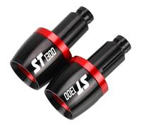 YEDWEW Accessoire Indispensable pour Poignée Moto Embouts De Guidon De Moto, 22 Mm, pour St 1300 PAN European 2002-2018 Moto Guidon Poignées Embouts(Red)