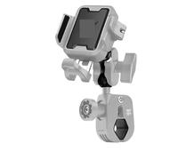 YEDWEW Support Moto Telephone Support De Téléphone pour Moto, Support De Téléphone Absorbant Les Chocs, Chargeur De Type C, Antivol Et À Dégagement Rapide(Gray)