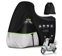 YedZen Bâche Moto Extérieur pour Piaggio Vespa GTS GTV GT60/300/250/125/Super Soprt/Super (sans Coffre), Tissu Oxford 420D Imperméable Housse Moto Etanche pour Vespa Primavera 50/150(sans Coffre)