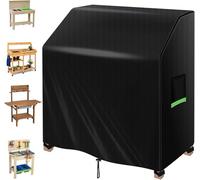 YedZen Housse de Cuisine Exterieur Enfant, 420D Oxford 110x50x98cm (LxlxH), Imperméable Housse de Protection pour Cuisine Enfant en Bois, Résistant Intempéries Poussière pour Cuisine Enfant Exterieu