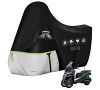 YedZen Housse de moto pour Piaggio MP3, 420D Oxford - Housse de protection imperméable et anti-UV - Protection universelle pour Piaggio MP3 Vespa GTS GTV GT Super Soprt (sans coffre)