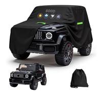YedZen Housse de voiture pour jouet - L 140 cm x l 84 cm x H 81 cm - Grande housse de voiture universelle imperméable pour véhicules électriques avec poignées, bandes réfléchissantes, boucles, bande