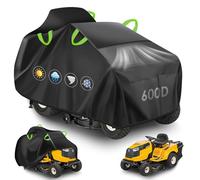YedZen Housse pour tondeuse à gazon autoportée, 600D Oxford, 183 x 137 x 116 cm, imperméable, coupe-vent, avec boucle coupe-vent pour tracteur de jardin