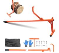 YedZen Lève-abattage avec Crochet Réversible, 130cm Réglable Cric à Bûches Ouverture Maximale 32,5cm, avec Poignée Antidérapante, Aide à l'abattage des Arbres pour Bûches