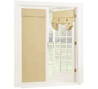 YedZen Rideaux de porte occultants - 66 x 173 cm - Beige - Store de porte français à coller sur les rideaux pour brise-vue et contrôle de la lumière - Pour la vie privée - Rideau occultant à nouer