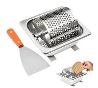 YedZen Rouleau à Beurre en Acier Inoxydable, 1 L avec Support et Couteau à Beurre, Acier Inoxydable 304, épandeur Amovible de Beurre Réutilisable pour Magasin, Pain de Maïs, Cuisine, Steak