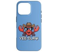 Yee Claw! Amusant Cowboy Lobster Pixel Art Rétro Gaming Fans Coque pour iPhone 16 Pro