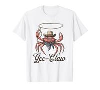 Yee Claw Cowboy Crabe avec Un Graphique Lasso Western Shellfish T-Shirt Graphique avec Valeur