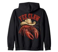 Yee Claw Crawfish Cowboy Hat Cajun Crawfish Funny Sweat à Capuche