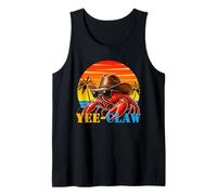 Yee-Claw Lobster Cowboy Funny Retro Sunset Western Beach Débardeur