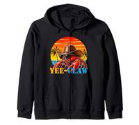 Yee-Claw Lobster Cowboy Funny Retro Sunset Western Beach Sweat à Capuche