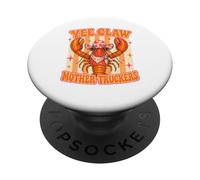 Yee Claw Mother Truckers Lobster Lobster Western Cowboy Lover PopSockets PopGrip Adhésif