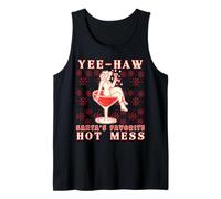 Yee-Haw, Santa's Favorite Hot Mess Funny Western Cowgirl Chr Débardeur