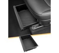 YEE PIN 2 pièces Boîte de rangement sous siège pour Tesla Model Y Juniper 2025 2026 2027, Plateau organisateur TPE sous le siège arrière, Espace de rangement pour siège arrière Model Y Accessoires