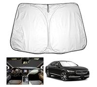 YEE PIN Parasol de voiture compatible avec Volvo S90 Sedan V90 Touring 2021 2022+, protection solaire pliable pour pare-brise avant, pare-brise, protection UV et poussière, pare-soleil réfléchissant