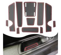YEE PIN Tapis en Caoutchouc Électrique pour Jeep Avengers 2023 - Antidérapant - Compatible avec Console Centrale, Boîte de Rangement - Intérieur (Rouge)