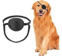 YeeBeny Cache-œil pour Chien - pour blessures oculaires après Une Chirurgie - Réglable - Doux - Couvrant Les Yeux de Chiens - Noir - 1