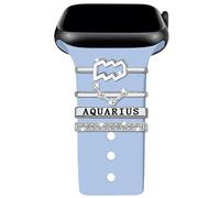 YeeCASE Lot de 12 bagues décoratives en forme de constellations compatibles avec Apple Watch - Bracelets en silicone - 49 mm, 45 mm, 44 mm, 42 mm, 41 mm, 40 mm, 38 mm - iWatch Series 8 7 6 5 4 3 -